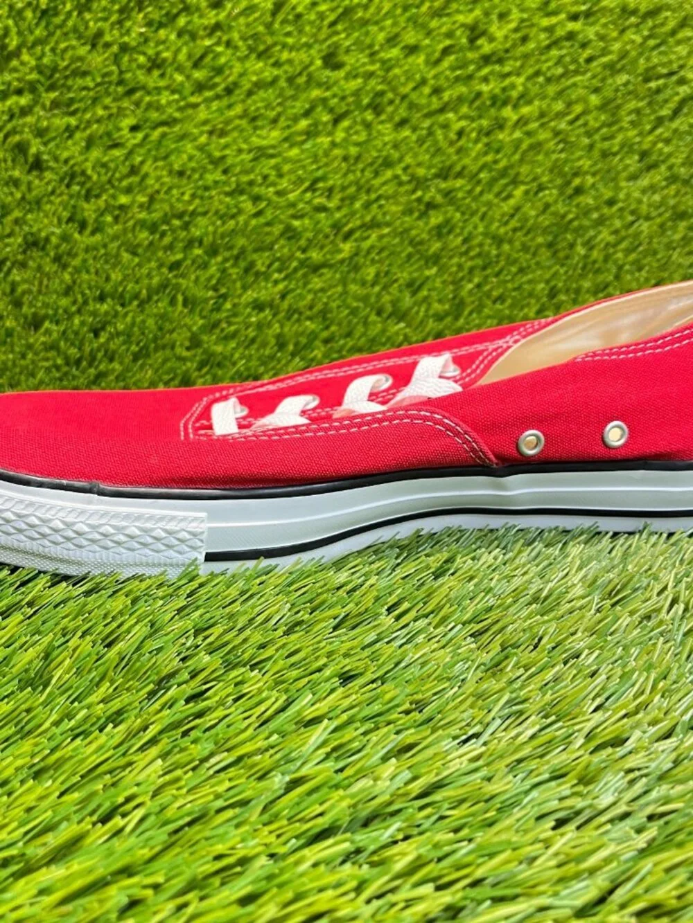 Converse Chuck Taylor All Star Clean OX Mens Size 12 Red Athletic Shoes Sneakers - Picture 2 of 10